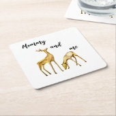 Mama en ik Deer Kartonnen Onderzetters (Schuin)