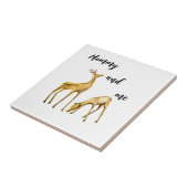 Mama en ik Deer Tegeltje (Zijkant)