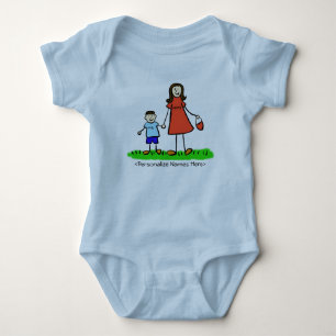 Mama en ik jongen - Brunettte Moeder en Zoon Shirt