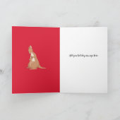 Mama en ik Kangaroo vouwden Wenskaart Kaart (Binnen)