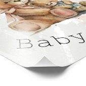 Mama en ik Teddy Bear Baby shower Foto Afdruk (Hoek)
