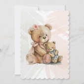 Mama en ik Teddy Bear Baby shower Kaart (Achterkant)