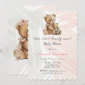 Mama en ik Teddy Bear Baby shower Kaart (Voorkant / Achterkant)