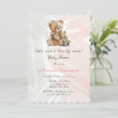 Mama en ik Teddy Bear Baby shower Kaart (Staand voorkant)