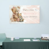 Mama en ik Teddy Bear Baby shower Welkom Spandoek (Beurs)