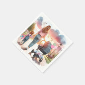 Mama en Kinderen Dag op Park Servetten (Hoek)