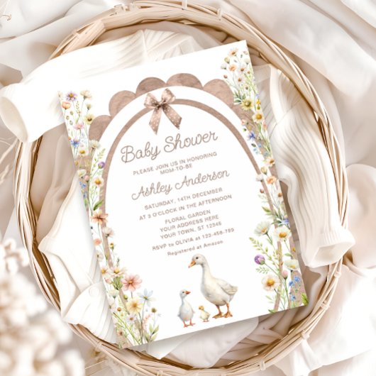 Mama en Little Gosling Baby shower Kaart