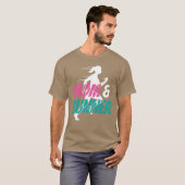 Mama en loper joggen hardlopen moeder grappig t-shirt (Voorkant volledig)