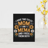 Mama en Mema Floral Moederdag Gift Kaart (Gele Bloem)