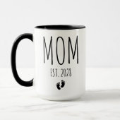Mama en Papa | Aangepast Elegant Script Baby Openb Mok (Links)