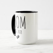 Mama en Papa | Aangepast Elegant Script Baby Openb Mok (Voorkant links)
