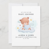 Mama en papa Baby shower Beer Kaart (Voorkant)