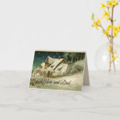 Mama en papa Kerstmis Kaart (Gele Bloem)