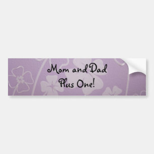 Mama en Papa Plus Eén! bumperstickers op maat Baby