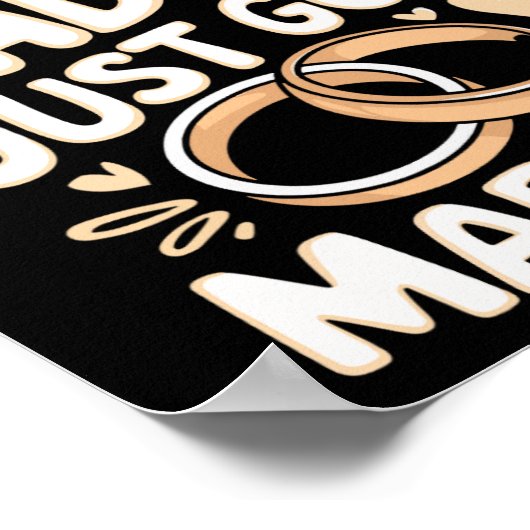 Mama en papa zijn net getrouwd poster (Hoek)