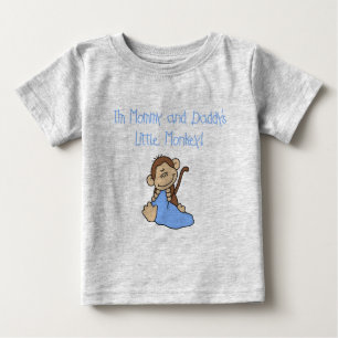 Mama en papa's aap - Blauwe Tshirts en geschenken