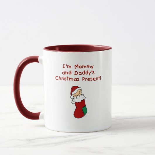 Mama en papa's kerstcadeau mok (Links)