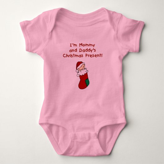 Mama en papa's kerstcadeau romper (Voorkant)