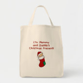 Mama en papa's kerstcadeau tote bag (Voorkant)