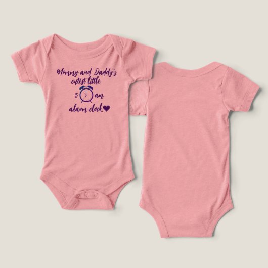 "Mama en papa's leukste kleine 5 AM wekker" (Ontwerp Voorkant & Achterkant)