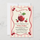 Mama en tweelingjongens Baby Cherry Baby shower Kaart (Voorkant)