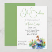 Mama en Twin Ducklings Baby shower Kaart (Voorkant / Achterkant)