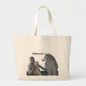 Mama en weerwolf Drink bier Canvas tas (Voorkant)