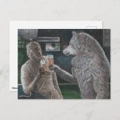 Mama en weerwolf Drink bier Fantasy Briefkaart (Voorkant / Achterkant)