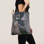 Mama en weerwolf Drink bier Graphic Canvas tas (Dichtbij)