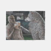 Mama en weerwolf Drink bierfantasiedeken Fleece Deken (Voorkant (Horizontaal))