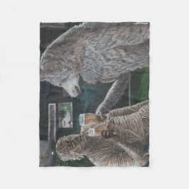 Mama en weerwolf Drink bierfantasiedeken Fleece Deken