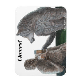 Mama en weerwolf Drink bierfantasiemagnet Magneet