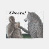 Mama en weerwolf Drink fantasiekunstdeken Fleece Deken (Voorkant (Horizontaal))