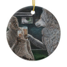 Mama en weerwolf Drink Fantasy Art Ornament