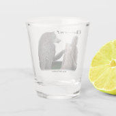 Mama en weerwolf Drink Fantasy Art Shot Glass Glas (Achterkant)