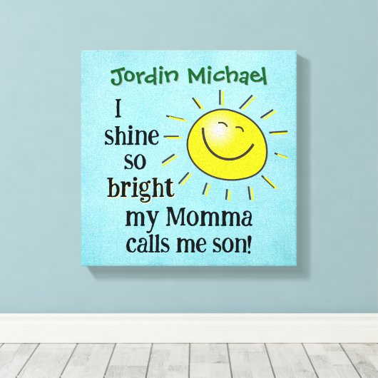 Mama en zoon liefde canvas afdruk (Insitu (Houten vloer))