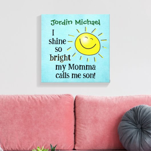 Mama en zoon liefde  canvas afdruk (Insitu (Woonkamer))