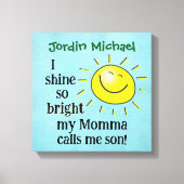 Mama en zoon liefde  canvas afdruk (Voorkant)