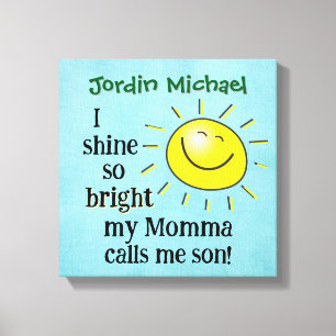 Mama en Zoon Liefde  Canvas Afdruk