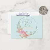 Mama eren op haar speciale dag notitiekaartje (Voorkant / Achterkant in situ)