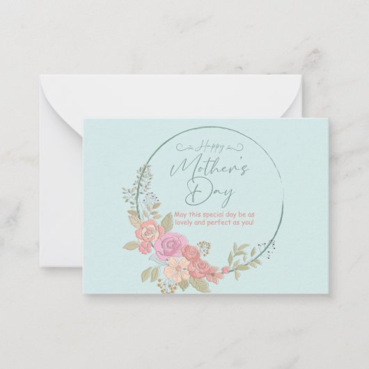 Mama eren op haar speciale dag notitiekaartje (Voorkant)