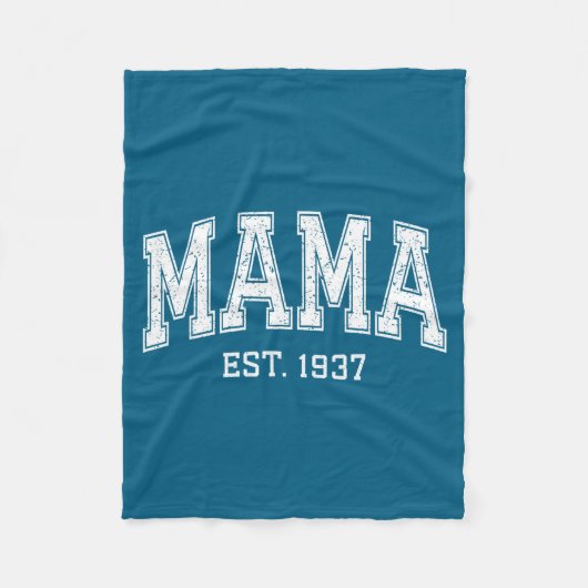 Mama Est 1937 Mom D Mothers Day Ized  Fleece Deken (Voorkant)