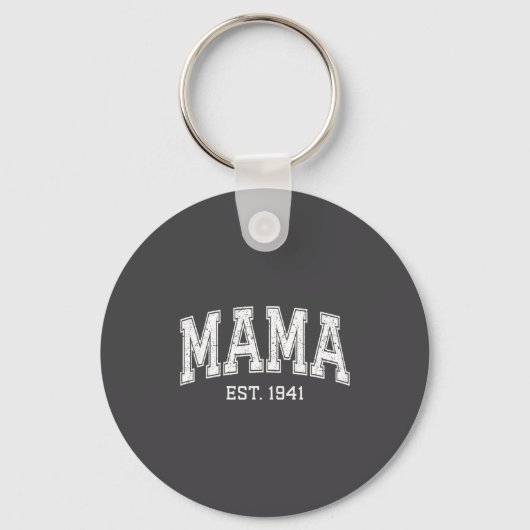 Mama Est 1941 Mom D Mothers Day Ized Sleutelhanger (Voorkant)