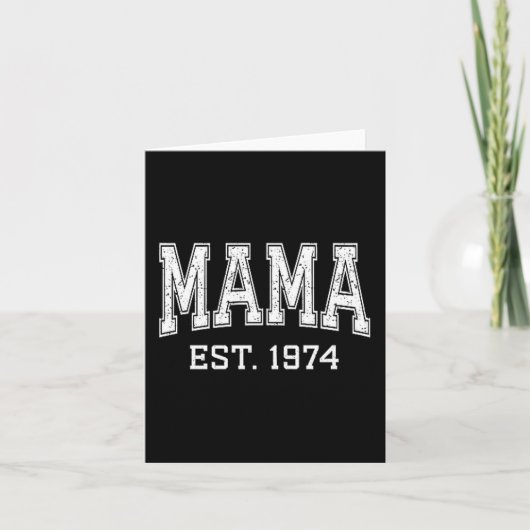 Mama Est 1974 Mom D Mothers Day Ized Premium Tri-b Kaart (Voorkant)