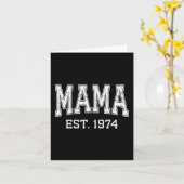 Mama Est 1974 Mom D Mothers Day Ized Premium Tri-b Kaart (Gele Bloem)