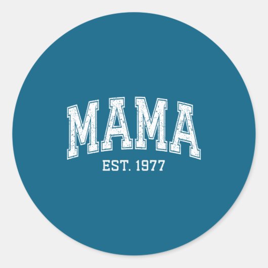 Mama Est 1977 Mom D Mothers Day Ized  Ronde Sticker (Voorkant)