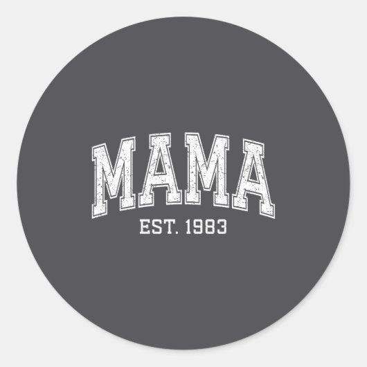 Mama Est 1983 Mom D Mothers Day Ized Ronde Sticker (Voorkant)