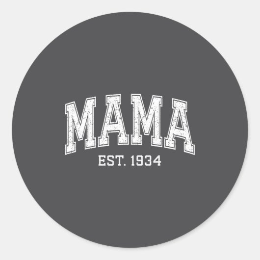 Mama Est 19 Mom D Mothers Day Ized Ronde Sticker (Voorkant)