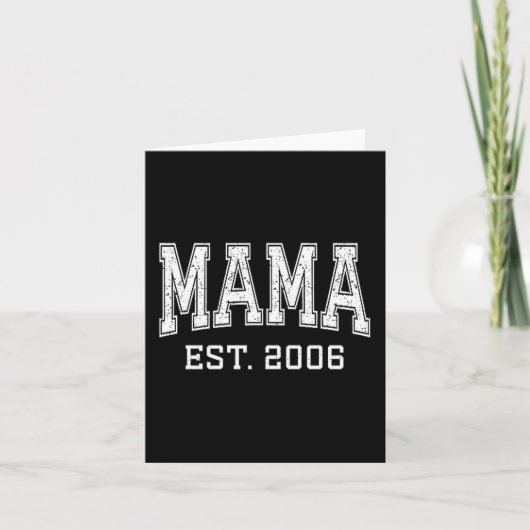 Mama Est 2006 Mom D Mothers Day Ized Premium Tri-b Kaart (Voorkant)