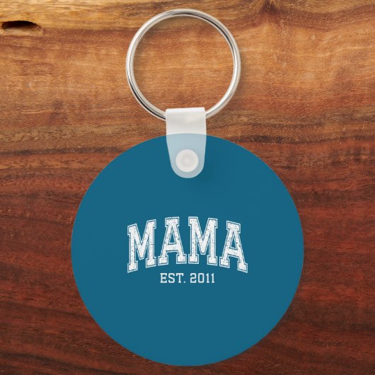 Mama Est 2011 Mom D Mothers Day Ized Sleutelhanger (Voorkant)
